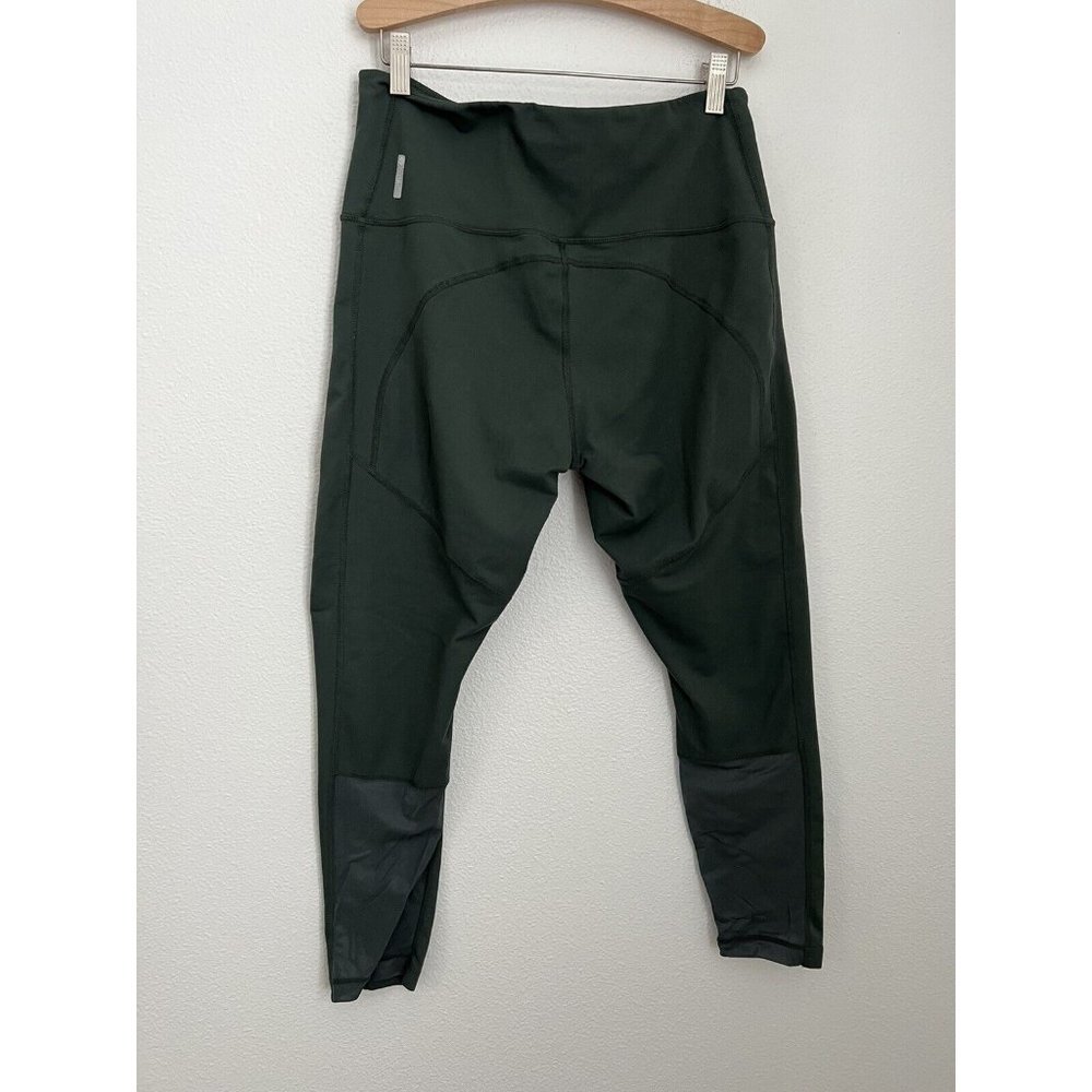 Zella Size Large Olive Green Ribbed Moto Leggings - Picture 4 of 6